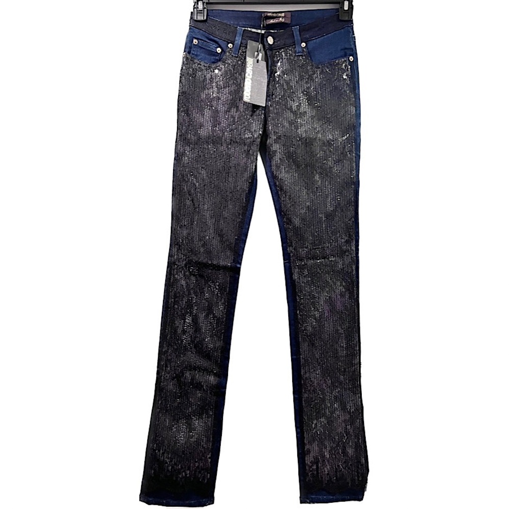 Roberto Cavalli sequin lace jeans